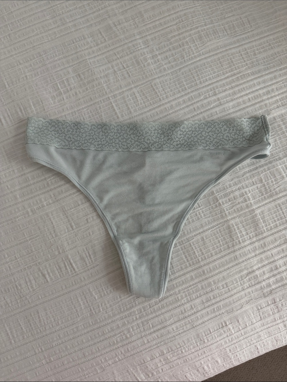 Tommy John Blue Lace-Waist Second Skin Thong - BRAND NEW WITHOUT TAGS